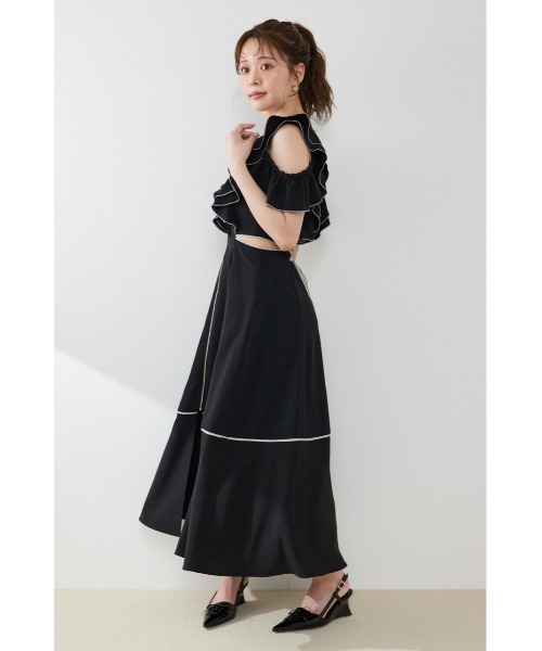 rienda(リエンダ)の「フロントジップフリルワンピース 夏服(ワンピース・レディース・ブラック/イエロー/ホワイト・SMALL/MEDIUM)」の19枚目の写真