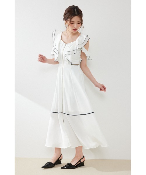 rienda(リエンダ)の「フロントジップフリルワンピース 夏服(ワンピース・レディース・ブラック/イエロー/ホワイト・SMALL/MEDIUM)」の22枚目の写真