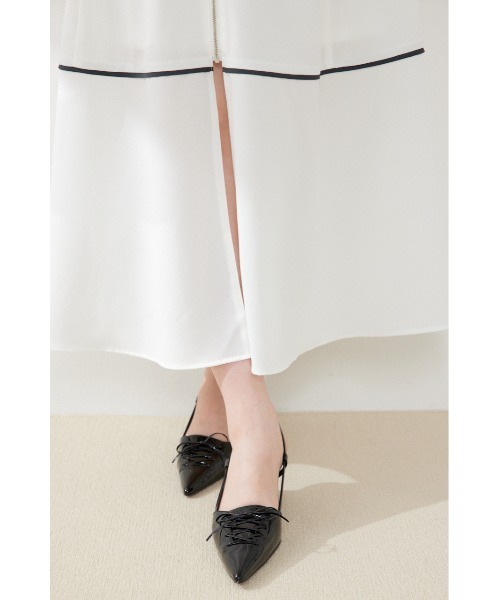 rienda(リエンダ)の「フロントジップフリルワンピース 夏服(ワンピース・レディース・ブラック/イエロー/ホワイト・SMALL/MEDIUM)」の17枚目の写真