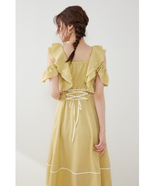 rienda(リエンダ)の「フロントジップフリルワンピース 夏服(ワンピース・レディース・ブラック/イエロー/ホワイト・SMALL/MEDIUM)」の14枚目の写真