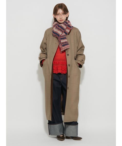 FURFUR(ファーファー)の「リボンステッチロールアップデニムパンツ(デニムパンツ・レディース・ホワイト/インディゴブルー/サックスブルー・1/0)」の12枚目の写真