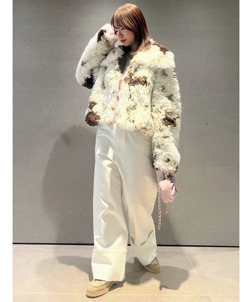 FURFUR(ファーファー)の「リボンステッチロールアップデニムパンツ(デニムパンツ・レディース・ホワイト/インディゴブルー/サックスブルー・1/0)」の18枚目の写真
