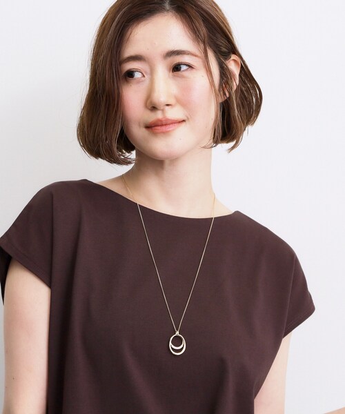 grove(グローブ)の「オーバルダブルリングネックレス(ネックレス・レディース・ピンクゴールド/シルバー/ゴールド・00)」の8枚目の写真