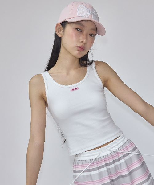 RONRON(ロンロン)の「LACE RIBBON APPLIQUE BALL CAP SOFT PINK(キャップ・レディース・その他・FREE)」の3枚目の写真