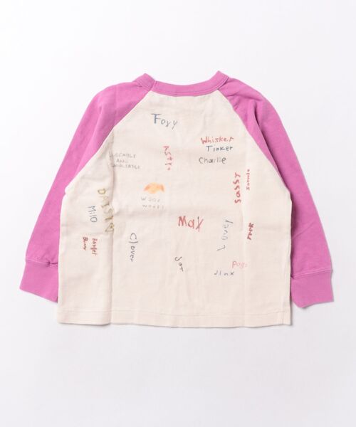 DENIM DUNGAREE（デニムダンガリー）の「Vintage Cotton Jersey Scribble L/S Tee（Tシャツ/カットソー・キッズ・ピンク・105cm/125cm）」の2枚目の写真