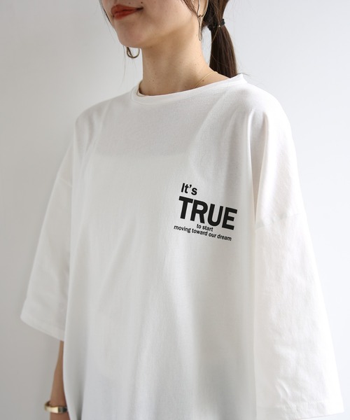 and it_(アンドイット)の「ビッグシルエットバックプリントTシャツ(Tシャツ/カットソー・レディース・オフホワイト/ブラック・M)」の10枚目の写真