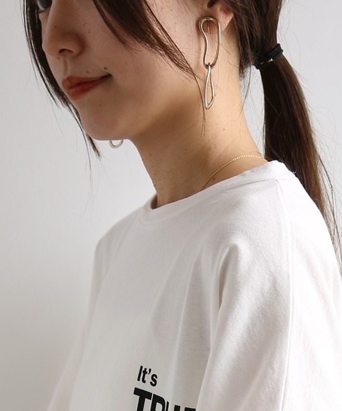 and it_(アンドイット)の「ビッグシルエットバックプリントTシャツ(Tシャツ/カットソー・レディース・オフホワイト/ブラック・M)」の19枚目の写真