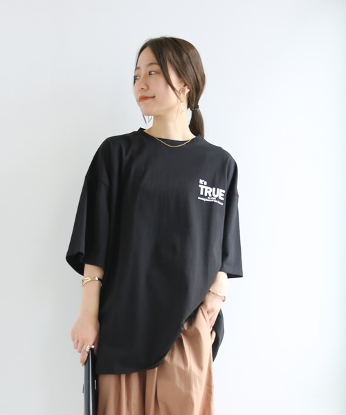 and it_(アンドイット)の「ビッグシルエットバックプリントTシャツ(Tシャツ/カットソー・レディース・オフホワイト/ブラック・M)」の20枚目の写真