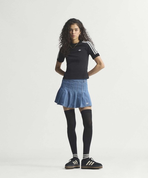 adidas(アディダス)の「ニット クロシェ ディテール付き カリ Tシャツ / アディダスオリジナルス adidas Originals(Tシャツ/カットソー・レディース・ブラック・XX-LARGE/LARGE/MEDIUM/SMALL/X-LARGE)」の8枚目の写真