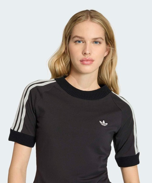adidas(アディダス)の「ニット クロシェ ディテール付き カリ Tシャツ / アディダスオリジナルス adidas Originals(Tシャツ/カットソー・レディース・ブラック・XX-LARGE/LARGE/MEDIUM/SMALL/X-LARGE)」の12枚目の写真
