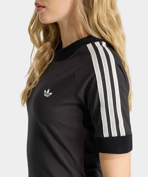 adidas(アディダス)の「ニット クロシェ ディテール付き カリ Tシャツ / アディダスオリジナルス adidas Originals(Tシャツ/カットソー・レディース・ブラック・XX-LARGE/LARGE/MEDIUM/SMALL/X-LARGE)」の13枚目の写真