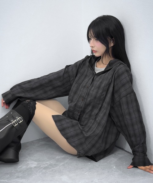 Check‑food Big Shirt — рубашка‑оверсайз 3 цвета, холодильная/UV‑защита, легкая ткань