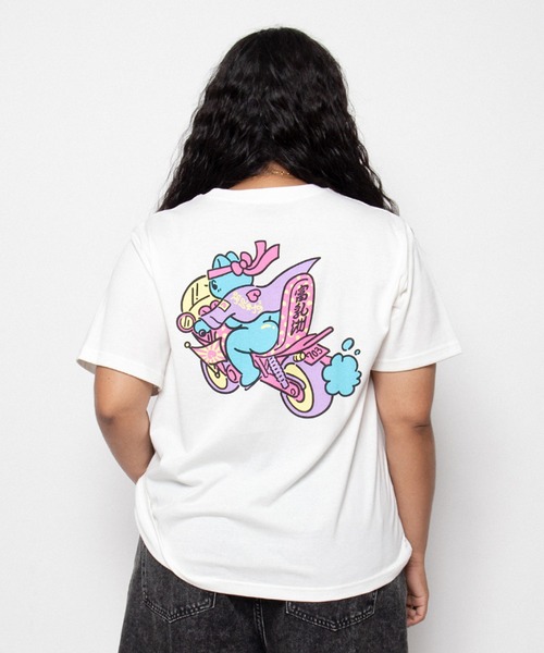 PUNYUS(プニュズ)の「【NEW SIZE】ニャンキーTシャツ(Tシャツ/カットソー・レディース・グレー/ホワイト・4/3/2/1/5)」の2枚目の写真