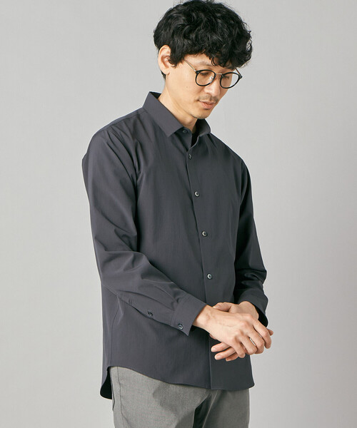 COMME CA MEN(コムサメン)の「37.5(R)テクノロジー レギュラーカラーシャツ(シャツ/ブラウス・メンズ・ブラウン/ベージュ/ホワイト/チャコールグレー/サックスブルー・L/XL/S/M)」の3枚目の写真