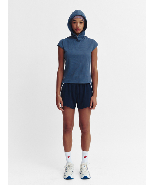 MENASOO(ミナス)の「Move Hood Ribbed Top_Skyblue(Tシャツ/カットソー・レディース・スカイブルー・1/2)」の5枚目の写真