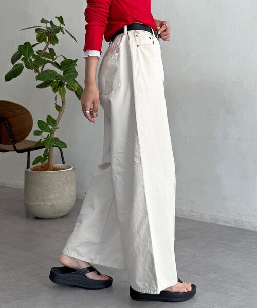CPCM(シーピーシーエム)の「ワイドチノパンツ(その他パンツ・レディース・ベージュ/アイボリー/ブラック・SMALL/MEDIUM)」の13枚目の写真