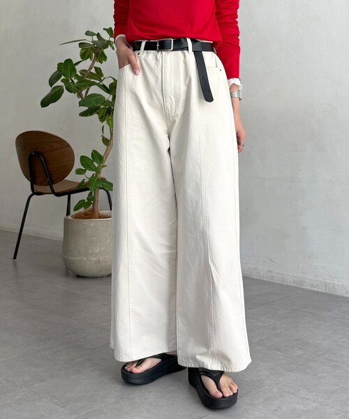 CPCM(シーピーシーエム)の「ワイドチノパンツ(その他パンツ・レディース・ベージュ/アイボリー/ブラック・SMALL/MEDIUM)」の14枚目の写真