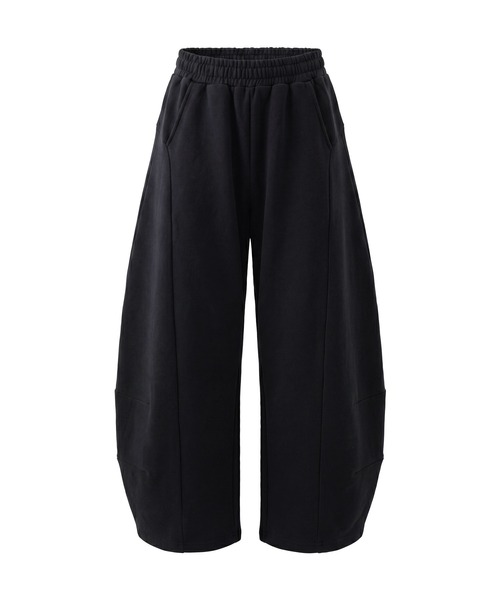 Rose Muse(ロゼミューズ)の「Back embroidery barrel pants(スウェットパンツ・レディース・ブラック/アッシュ・MEDIUM/SMALL)」の4枚目の写真