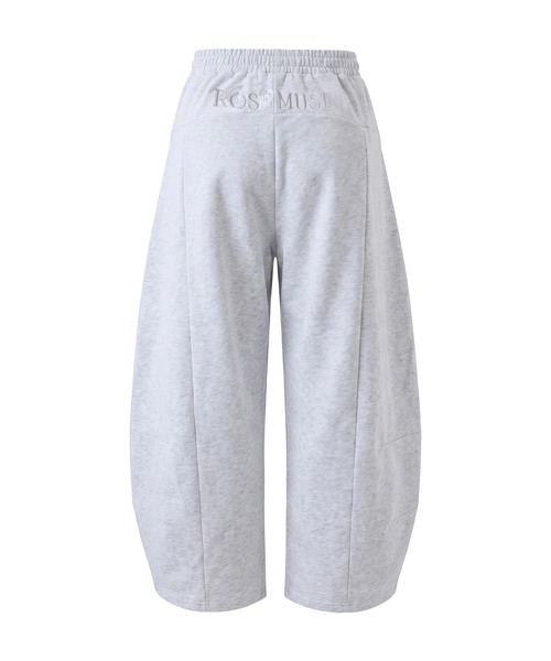 Rose Muse(ロゼミューズ)の「Back embroidery barrel pants(スウェットパンツ・レディース・ブラック/アッシュ・MEDIUM/SMALL)」の6枚目の写真