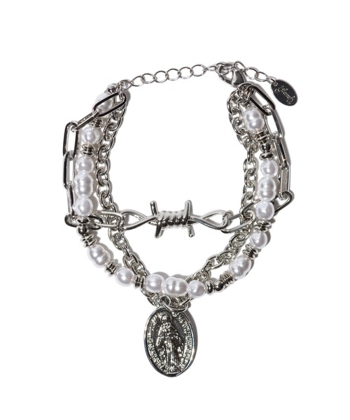 glamb(グラム)の「Maria Charm Bracelet / マリアチャームブレスレット(ブレスレット・メンズ・シルバー・FREE)」の3枚目の写真