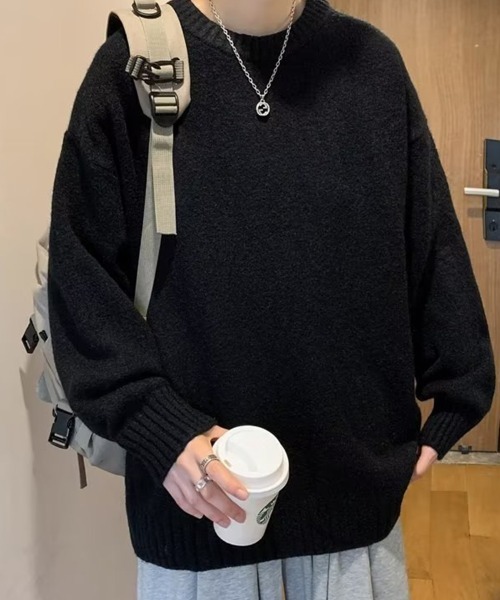 KELVIN（ケルヴァン）の「Cloud Comfort Sweater クラウドコンフォートセーター（ニット/セーター・メンズ・ブラック・LARGE/MEDIUM）」の2枚目の写真