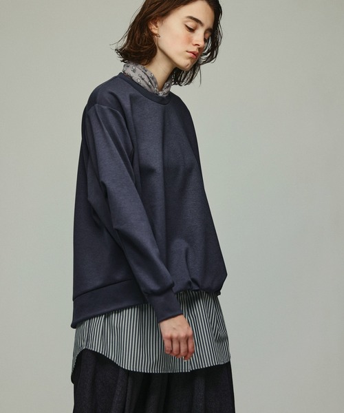 Kelen(ケレン)の「「KELEN / ケレン」ドレープデザインポンチトップス(Tシャツ/カットソー・レディース・カーキ/アイボリー/ブラック/チャコールグレー・S/M)」の3枚目の写真