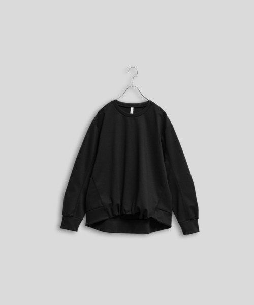 Kelen(ケレン)の「「KELEN / ケレン」ドレープデザインポンチトップス(Tシャツ/カットソー・レディース・カーキ/アイボリー/ブラック/チャコールグレー・S/M)」の1枚目の写真