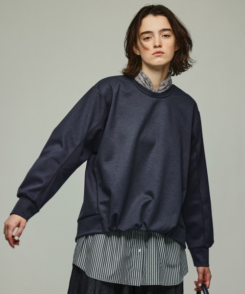 Kelen(ケレン)の「「KELEN / ケレン」ドレープデザインポンチトップス(Tシャツ/カットソー・レディース・カーキ/アイボリー/ブラック/チャコールグレー・S/M)」の5枚目の写真