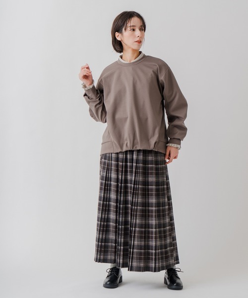 Kelen(ケレン)の「「KELEN / ケレン」ドレープデザインポンチトップス(Tシャツ/カットソー・レディース・カーキ/アイボリー/ブラック/チャコールグレー・S/M)」の6枚目の写真