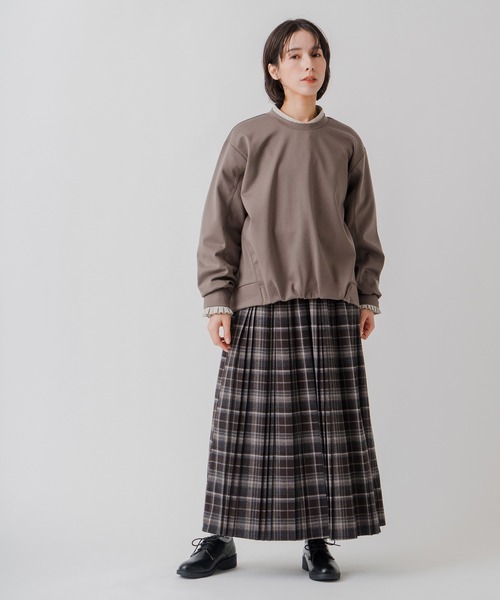 Kelen(ケレン)の「「KELEN / ケレン」ドレープデザインポンチトップス(Tシャツ/カットソー・レディース・カーキ/アイボリー/ブラック/チャコールグレー・S/M)」の7枚目の写真