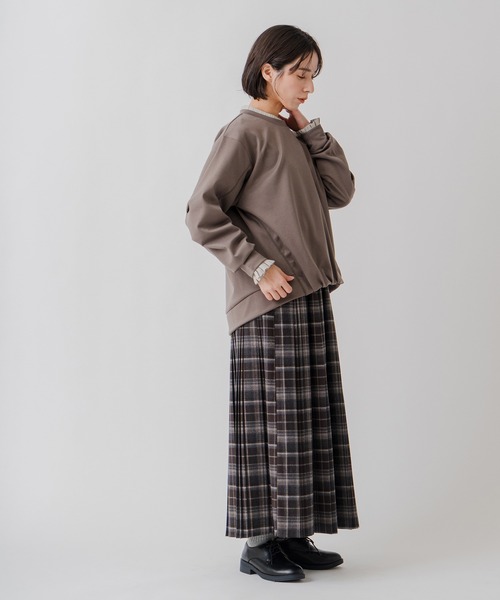 Kelen(ケレン)の「「KELEN / ケレン」ドレープデザインポンチトップス(Tシャツ/カットソー・レディース・カーキ/アイボリー/ブラック/チャコールグレー・S/M)」の8枚目の写真