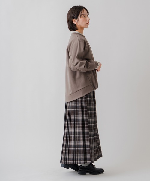 Kelen(ケレン)の「「KELEN / ケレン」ドレープデザインポンチトップス(Tシャツ/カットソー・レディース・カーキ/アイボリー/ブラック/チャコールグレー・S/M)」の9枚目の写真