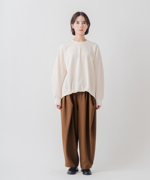 Kelen(ケレン)の「「KELEN / ケレン」ドレープデザインポンチトップス(Tシャツ/カットソー・レディース・カーキ/アイボリー/ブラック/チャコールグレー・S/M)」の18枚目の写真