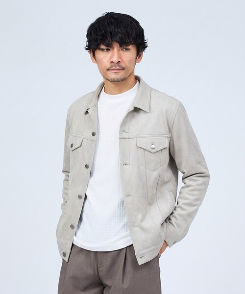 ティッカ TICCA フェイクスエード トラッカージャケット ブルゾン F フェイクスエード】トラッカー ジャケット（ブルゾン）｜ABAHOUSE GRAY