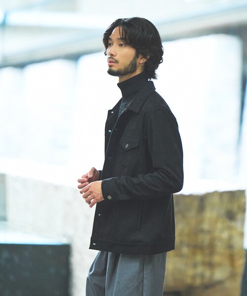 ABAHOUSE GRAY（アバハウスグレイ）の「【フェイクスエード】トラッカー ジャケット（ブルゾン・メンズ・ブラック/キャメル/グレイッシュベージュ・46/50/48）」の17枚目の写真