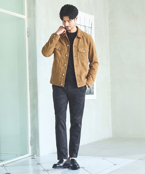 ABAHOUSE GRAY（アバハウスグレイ）の「【フェイクスエード】トラッカー ジャケット（ブルゾン・メンズ・ブラック/キャメル/グレイッシュベージュ・46/50/48）」の22枚目の写真