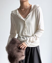 DouDou | シアーウールフーディーカットソー(Tシャツ/カットソー)