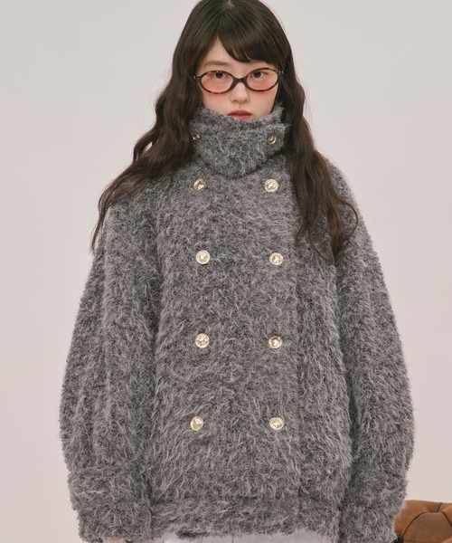 TODAYFUL/トゥデイフル】Standcollar Boucle Jacket/スタンドカラー