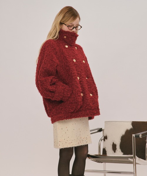 loin nuit(ロワンニュイ)の「2way shaggy middle coat / 2wayシャギーミドルコート(その他アウター・レディース・キャメル/アイボリー/ボルドー/チャコールグレー/その他/ブルーグレー・FREE)」の20枚目の写真