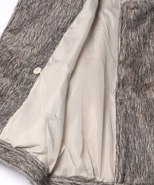 loin nuit(ロワンニュイ)の「2way shaggy middle coat / 2wayシャギーミドルコート(その他アウター・レディース・キャメル/アイボリー/ボルドー/チャコールグレー/その他/ブルーグレー・FREE)」の10枚目の写真