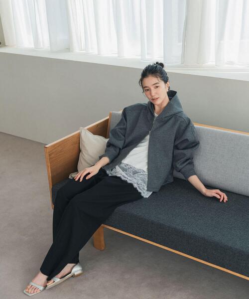 URBAN RESEARCH DOORS(アーバンリサーチドアーズ)の「レースドッキングカットソー(Tシャツ/カットソー・レディース・オフホワイト/ブラック・FREE)」の16枚目の写真