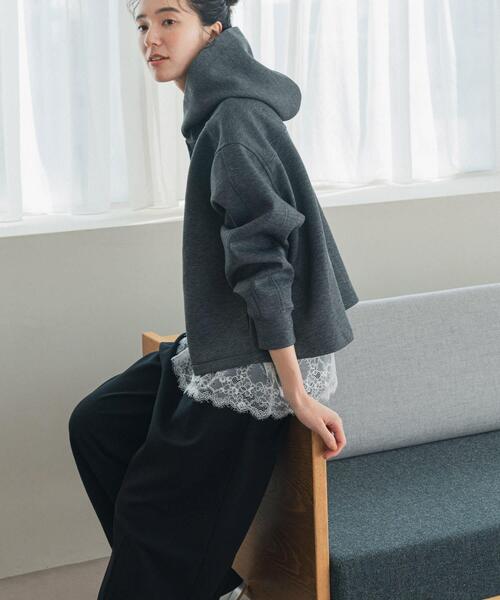 URBAN RESEARCH DOORS(アーバンリサーチドアーズ)の「レースドッキングカットソー(Tシャツ/カットソー・レディース・オフホワイト/ブラック・FREE)」の17枚目の写真