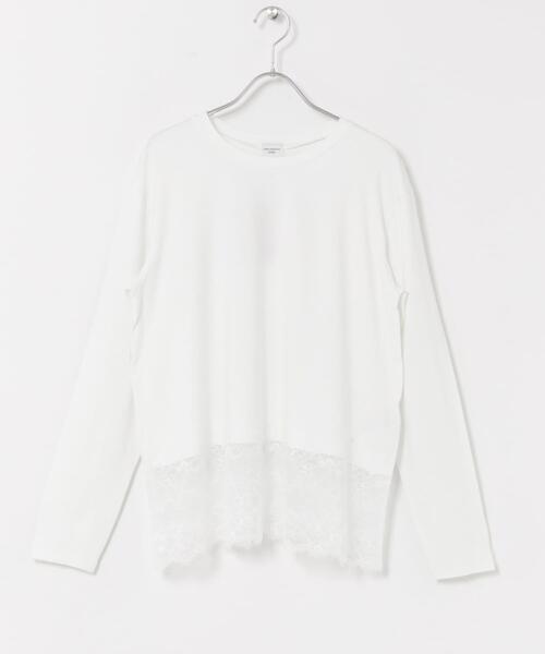 URBAN RESEARCH DOORS(アーバンリサーチドアーズ)の「レースドッキングカットソー(Tシャツ/カットソー・レディース・オフホワイト/ブラック・FREE)」の18枚目の写真