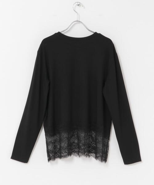 URBAN RESEARCH DOORS(アーバンリサーチドアーズ)の「レースドッキングカットソー(Tシャツ/カットソー・レディース・オフホワイト/ブラック・FREE)」の7枚目の写真