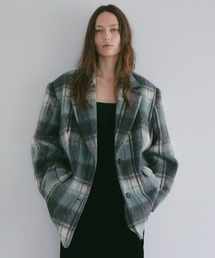SHAGGY CHECK OVER JACKET