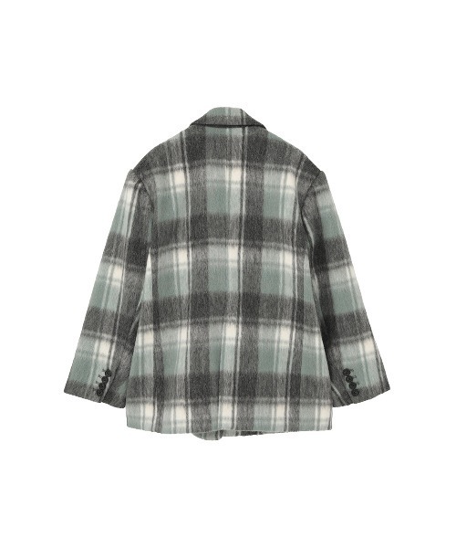 MANOF(マノフ)の「SHAGGY CHECK OVER JACKET(その他アウター・レディース・グリーン/オレンジ・M/S)」の17枚目の写真