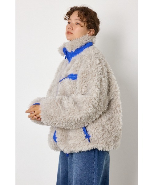 RODEO CROWNS WIDE BOWL（ロデオクラウンズワイドボウル）の「REVIVE CLASSIC FUR ジャケット（その他アウター・レディース・ブラウン系その他/ライトブラック/ライトグレー・FREE）」の5枚目の写真