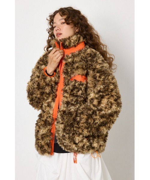 RODEO CROWNS WIDE BOWL（ロデオクラウンズワイドボウル）の「REVIVE CLASSIC FUR ジャケット（その他アウター・レディース・ブラウン系その他/ライトブラック/ライトグレー・FREE）」の9枚目の写真