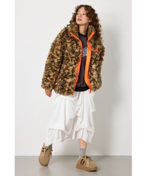 RODEO CROWNS WIDE BOWL（ロデオクラウンズワイドボウル）の「REVIVE CLASSIC FUR ジャケット（その他アウター・レディース・ブラウン系その他/ライトブラック/ライトグレー・FREE）」の12枚目の写真