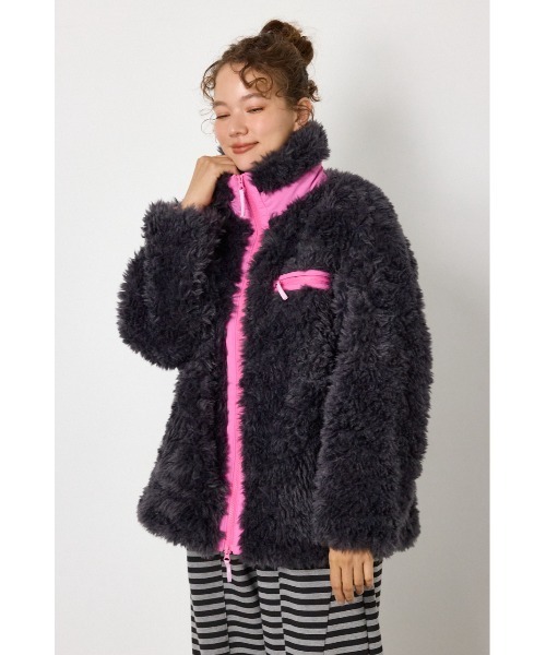 RODEO CROWNS WIDE BOWL（ロデオクラウンズワイドボウル）の「REVIVE CLASSIC FUR ジャケット（その他アウター・レディース・ブラウン系その他/ライトブラック/ライトグレー・FREE）」の14枚目の写真
